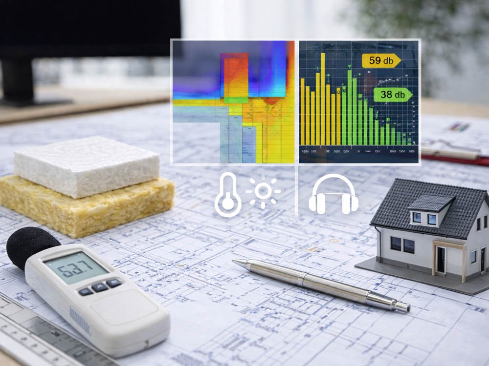 Schall- und Wärmeschutz – Bauphysik in Bad Oeynhausen Messgerät, Dämmmaterial und Baupläne – Schallschutz, Wärmeschutz und bauphysikalische Nachweise